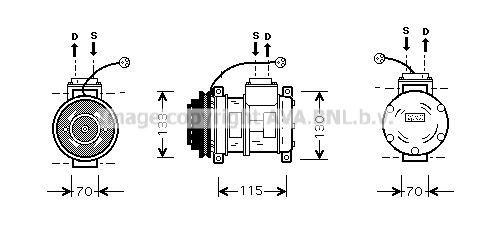 AVA QUALITY COOLING Компрессор, кондиционер BWK065